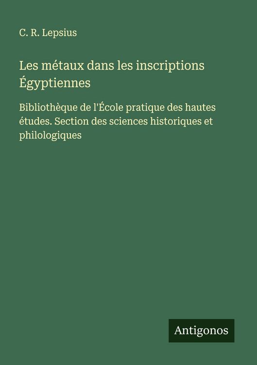 Produktbild: Les m&eacute;taux dans les inscriptions &Eacute;gyptiennes