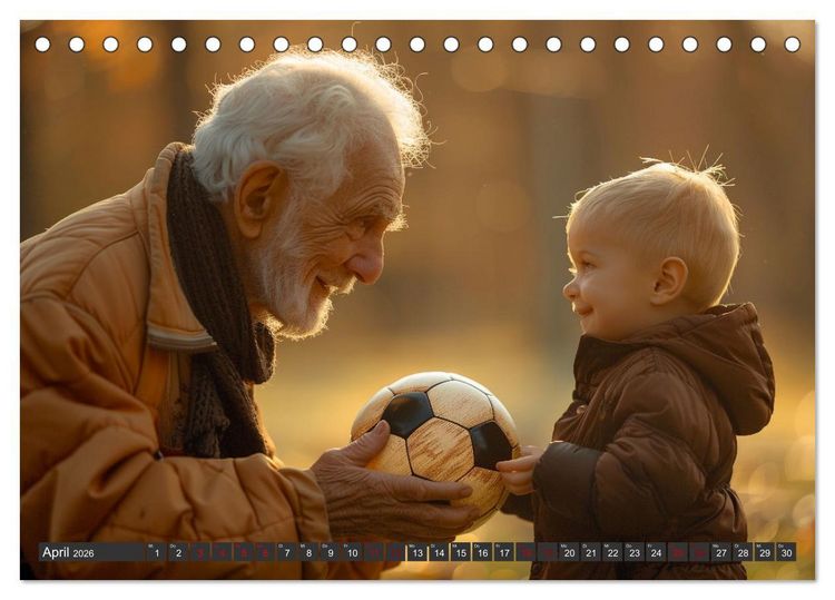 Produktbild: Fu&szlig;ball im Blut (Tischkalender 2026 DIN A5 quer), CALVENDO Monatskalender