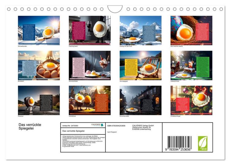 Produktbild: Das verr&uuml;ckte Spiegelei (Wandkalender 2027 DIN A4 quer), CALVENDO Monatskalender