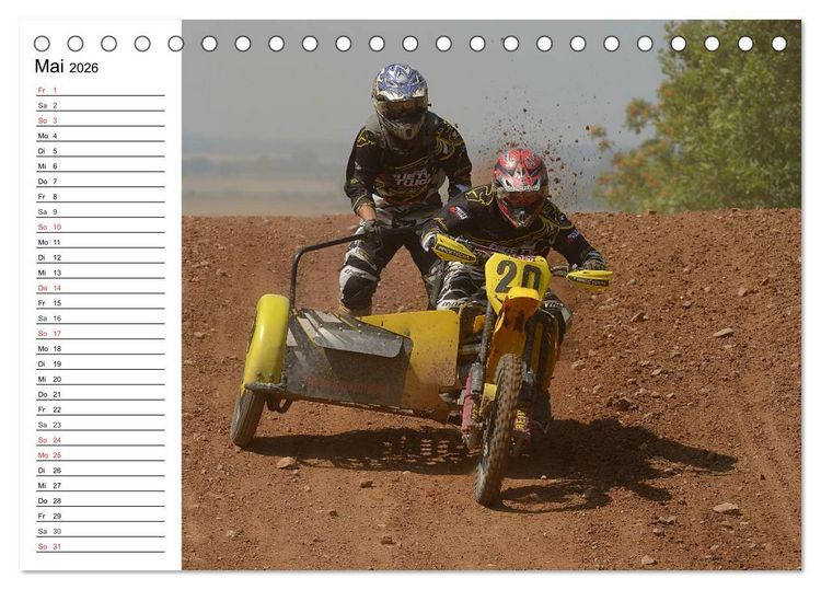 Produktbild: Motocross - Terminplaner (Tischkalender 2026 DIN A5 quer), CALVENDO Monatskalender