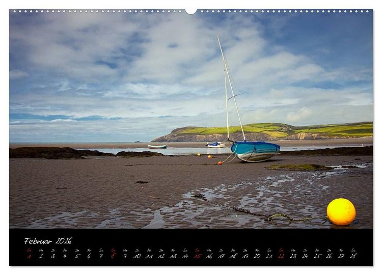 Produktbild: Wales - Pembrokeshire Coast Path (hochwertiger Premium Wandkalender 2026 DIN A2 quer), Kunstdruck in Hochglanz