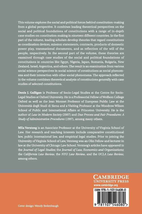 Produktbild: Social and Political Foundations of Constitutions