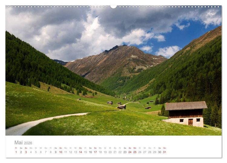 Produktbild: Bekannte und unbekannte Almen in S&uuml;dtirol (hochwertiger Premium Wandkalender 2026 DIN A2 quer), Kunstdruck in Hochglanz