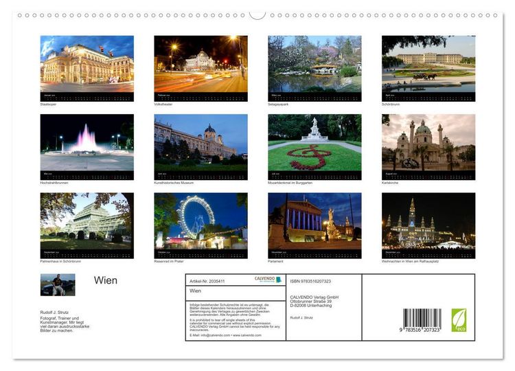 Produktbild: Wien (hochwertiger Premium Wandkalender 2026 DIN A2 quer), Kunstdruck in Hochglanz