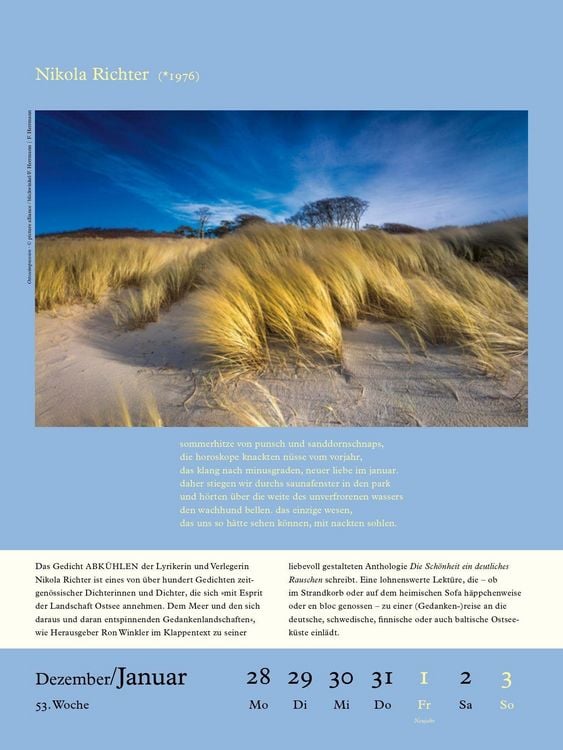 Produktbild: Literarische Ostsee Kalender 2027