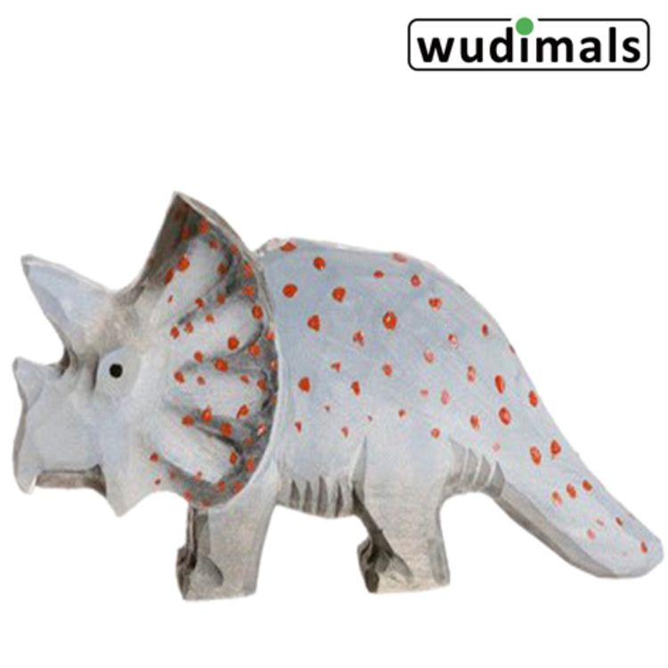 Produktbild: Wudimals A040905 - Triceratops, Triceratops, handgeschnitzt aus Holz