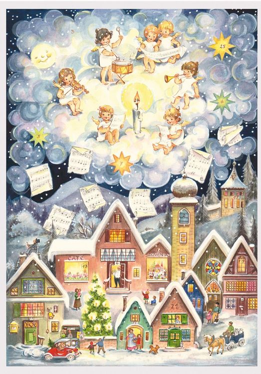 Produktbild: Adventskalender Nachdruck von 1952 "Engelskonzert"