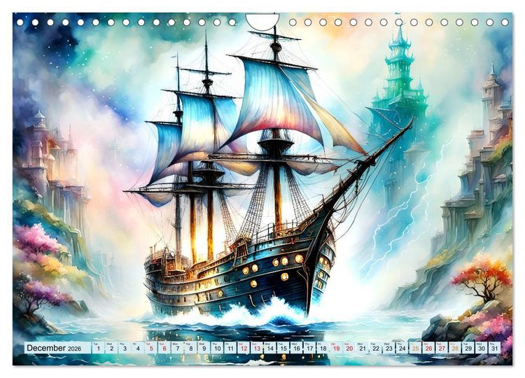 Produktbild: Sail of eternity (Wall Calendar 2026 DIN A4 landscape), CALVENDO 12 Month Wall Calendar