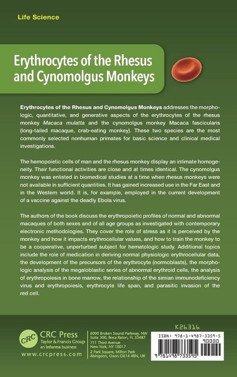 Produktbild: Erythrocytes of the Rhesus and Cynomolgus Monkeys