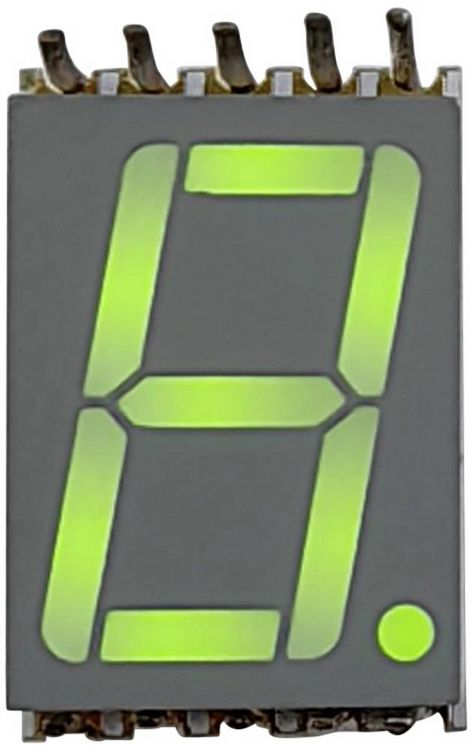 Produktbild: TRU COMPONENTS SMD-LED Gelbgr&uuml;n 9 mcd Einzelziffer-Display