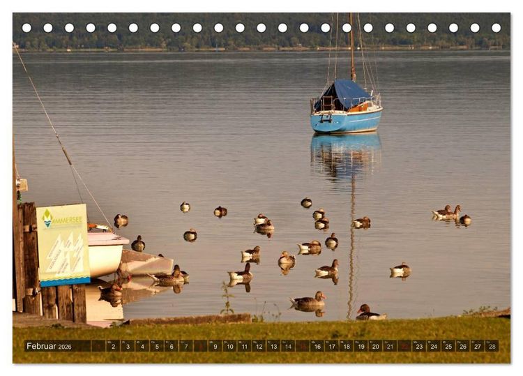 Produktbild: Seest&auml;rke - Der Ammersee (Tischkalender 2026 DIN A5 quer), CALVENDO Monatskalender
