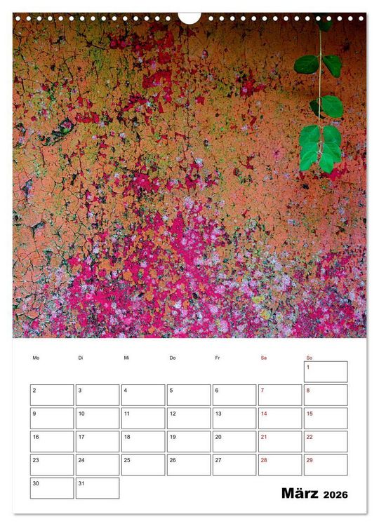 Produktbild: Mauerbl&uuml;mchen - Poesie im Allt&auml;glichen als Monatsplaner (Wandkalender 2026 DIN A3 hoch), CALVENDO Monatskalender
