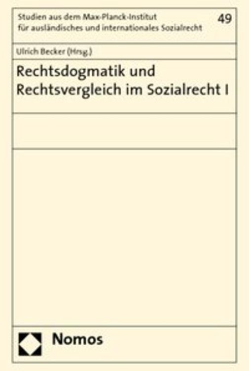Produktbild: Rechtsdogmatik und Rechtsvergleich im Sozialrecht I