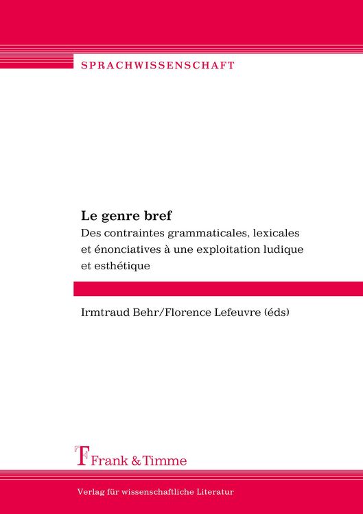 Produktbild: Le genre bref