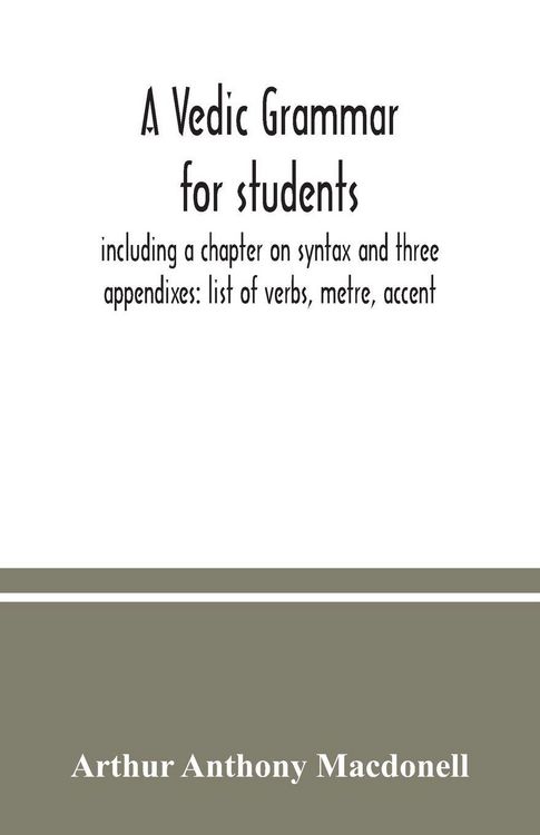 Produktbild: A Vedic grammar for students, including a chapter on syntax and three appendixes