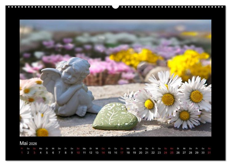 Produktbild: Engel f&uuml;r Gl&uuml;ck & Schutz (hochwertiger Premium Wandkalender 2026 DIN A2 quer), Kunstdruck in Hochglanz