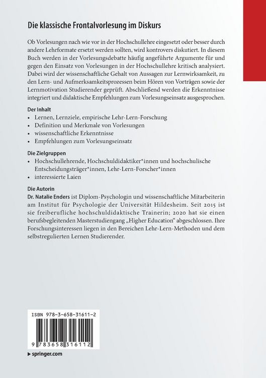 Produktbild: Die klassische Frontalvorlesung im Diskurs