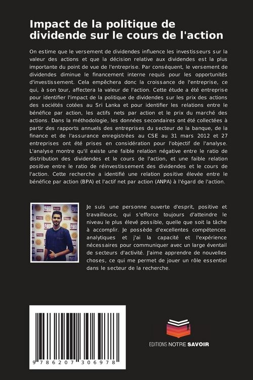 Produktbild: Impact de la politique de dividende sur le cours de l'action