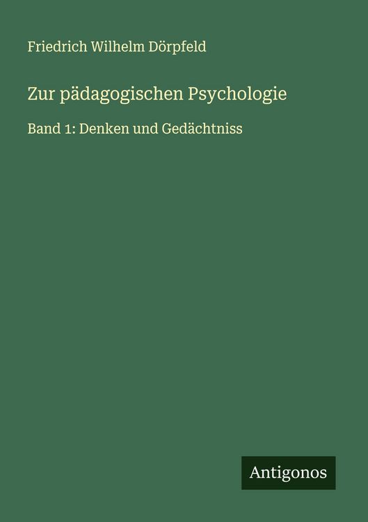 Produktbild: Zur p&auml;dagogischen Psychologie