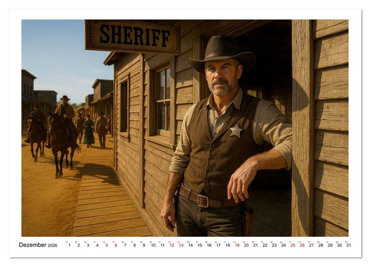 Produktbild: Cowboy Alltag und Western Staub (Wandkalender 2026 DIN A2 quer), CALVENDO Monatskalender