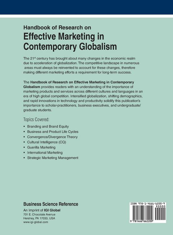 Produktbild: Handbook of Research on Effective Marketing in Contemporary Globalism
