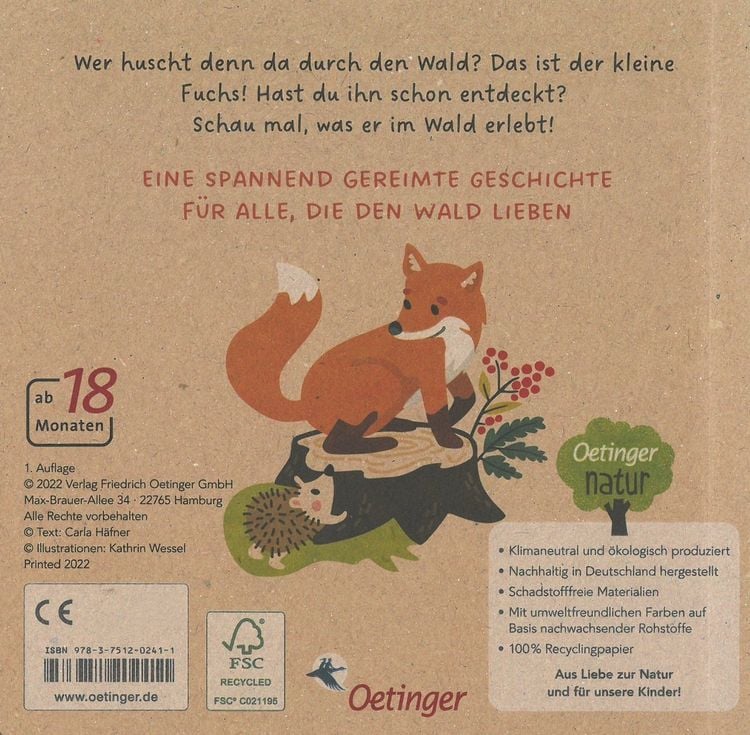 Produktbild: Meine Waldfreunde. Der kleine Fuchs
