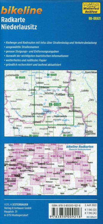 Produktbild: Radkarte Niederlausitz 1:75.000 (RK-BRA11)