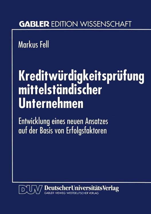 Produktbild: Kreditw&uuml;rdigkeitspr&uuml;fung mittelst&auml;ndischer Unternehmen