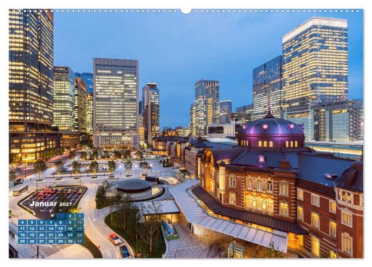 Produktbild: Tokio: Lichter einer Stadt (Wandkalender 2027 DIN A2 quer), CALVENDO Monatskalender