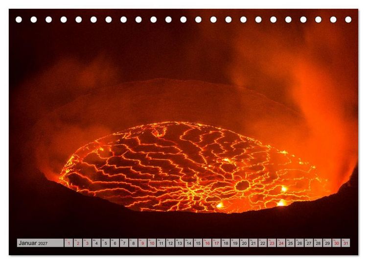 Produktbild: Die sch&ouml;nsten Vulkane Afrikas (Tischkalender 2027 DIN A5 quer), CALVENDO Monatskalender