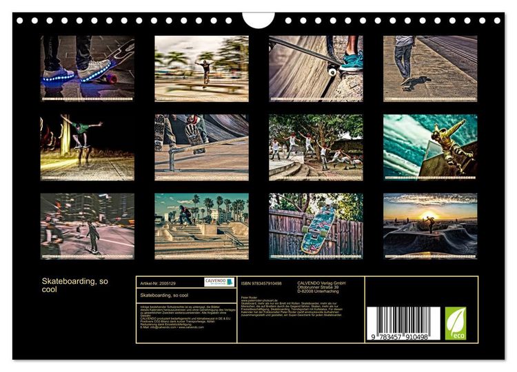 Produktbild: Skateboarding, so cool (Wandkalender 2026 DIN A4 quer), CALVENDO Monatskalender