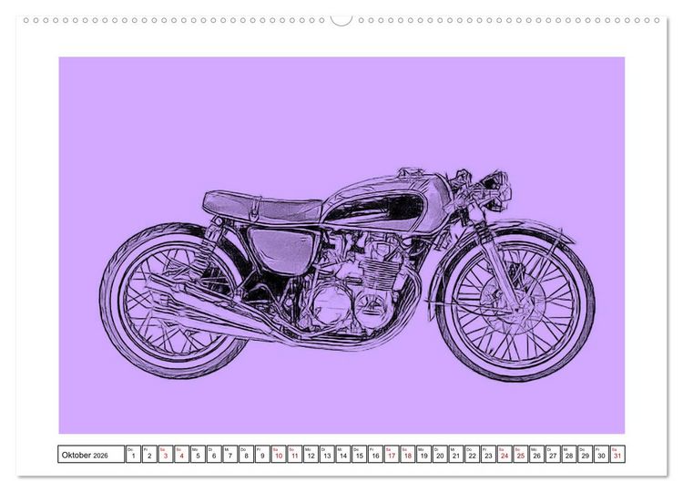 Produktbild: Motor Craft Motorr&auml;der (Wandkalender 2026 DIN A2 quer), CALVENDO Monatskalender