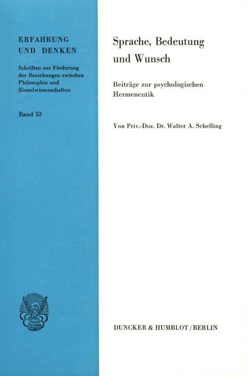 Produktbild: Sprache, Bedeutung und Wunsch.