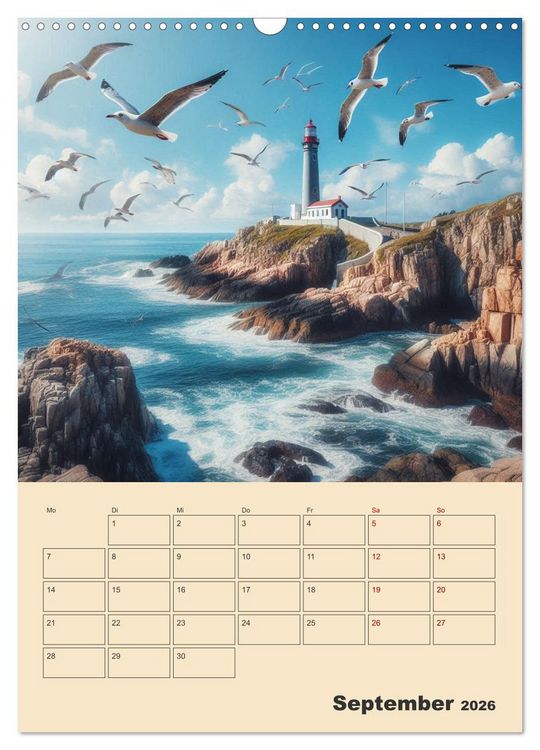 Produktbild: Fiktive Momente am Meer (Wandkalender 2026 DIN A3 hoch), CALVENDO Monatskalender