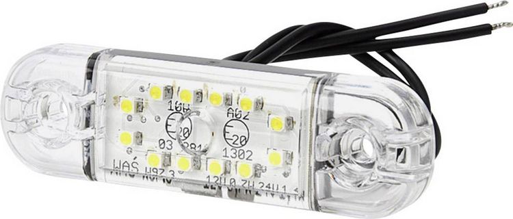 Produktbild: SecoR&uuml;t Umriss-Markierungsleuchte Offene Kabelenden Markierungsleuchte vorne 12 V, 24 V Wei&szlig; Klarglas