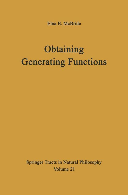 Produktbild: Obtaining Generating Functions