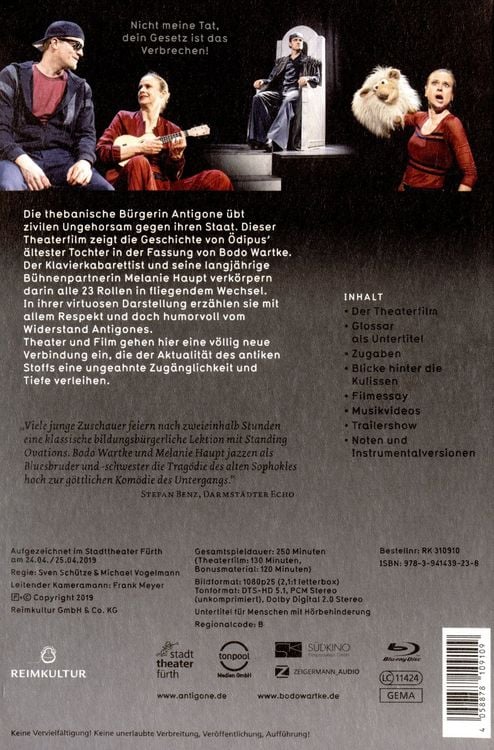 Produktbild: Antigone - Bodo Wartke und Melanie Haupt Live im Staddtheater F&uuml;rth