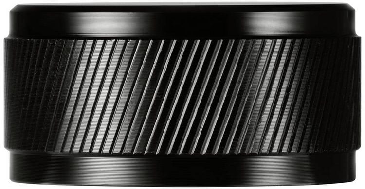 Produktbild: TRU COMPONENTS TC-11654300 Drehknopf mit Knopfmarkierung Schwarz (&Oslash; x H) 34 mm x 17 mm Aluminium 1 St.