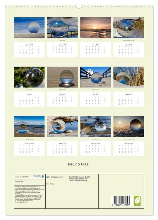 Produktbild: Natur & Glas (hochwertiger Premium Wandkalender 2027 DIN A2 hoch), Kunstdruck in Hochglanz
