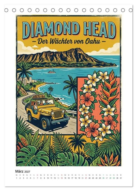 Produktbild: Sehnsucht Hawaii &ndash; Die Aloha Mid-Century Collection (Tischkalender 2027 DIN A5 hoch), CALVENDO Monatskalender