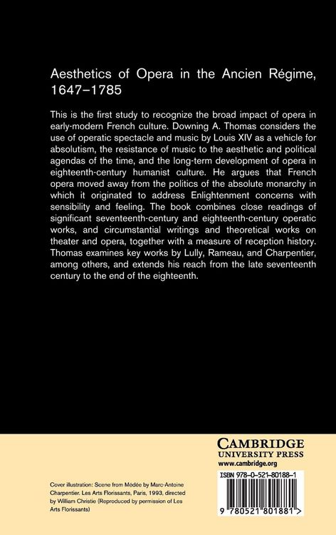 Produktbild: Aesthetics of Opera in the Ancien R&eacute;gime, 1647-1785