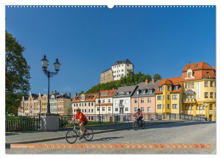 Produktbild: Greiz - Perle an der wei&szlig;en Elster in Th&uuml;ringen (Wandkalender 2026 DIN A2 quer), CALVENDO Monatskalender