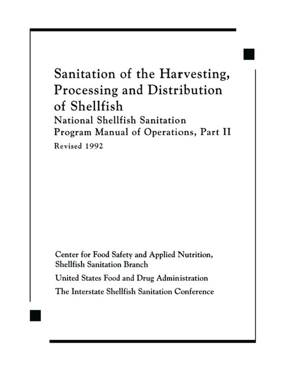 Produktbild: Sanitation of the Harvesting, Processing, and Distribution of Shellfish