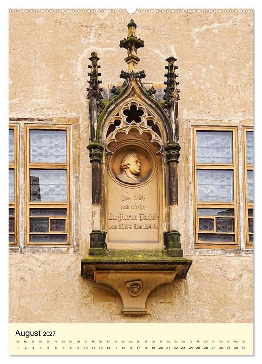 Produktbild: Luthergedenkst&auml;tten in Eisleben und Wittenberg (Wandkalender 2027 DIN A2 hoch), CALVENDO Monatskalender