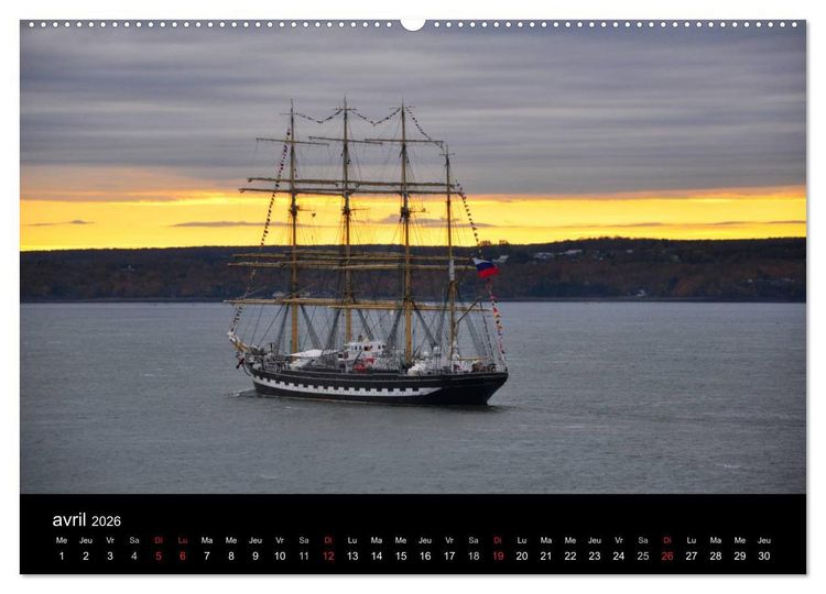 Produktbild: Navires du Saint-Laurent (Calendrier mural 2026 DIN A2 vertical) calendrier de bureau