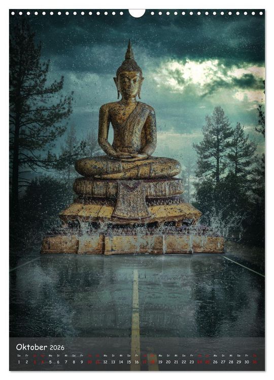 Produktbild: Kraft mit Buddha (Wandkalender 2026 DIN A3 hoch), CALVENDO Monatskalender