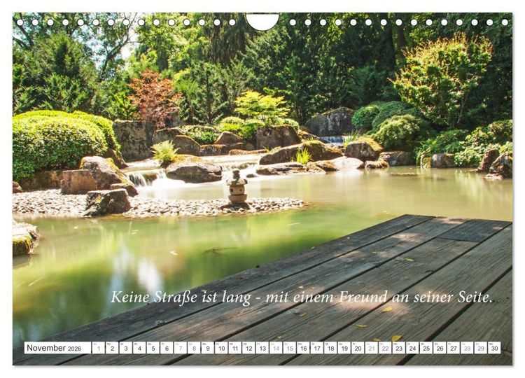 Produktbild: Stille. Japanische Gartenkunst und Weisheiten (Wandkalender 2026 DIN A4 quer), CALVENDO Monatskalender