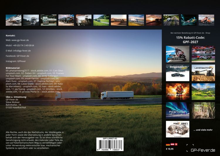 Produktbild: Trucks - K&ouml;nige der Stra&szlig;e - LKW - 2027 - Kalender DIN A3