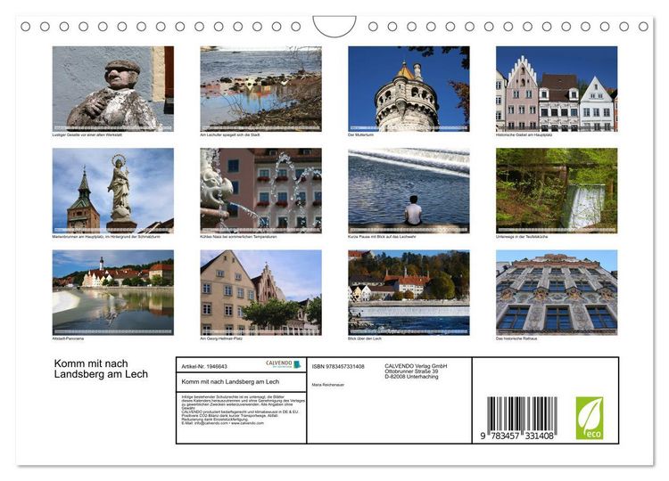 Produktbild: Komm mit nach Landsberg am Lech (Wandkalender 2026 DIN A4 quer), CALVENDO Monatskalender