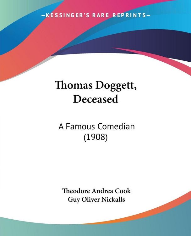 Produktbild: Thomas Doggett, Deceased